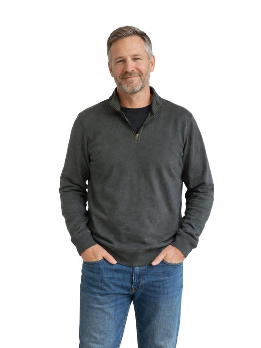 george dark green pull over sweater